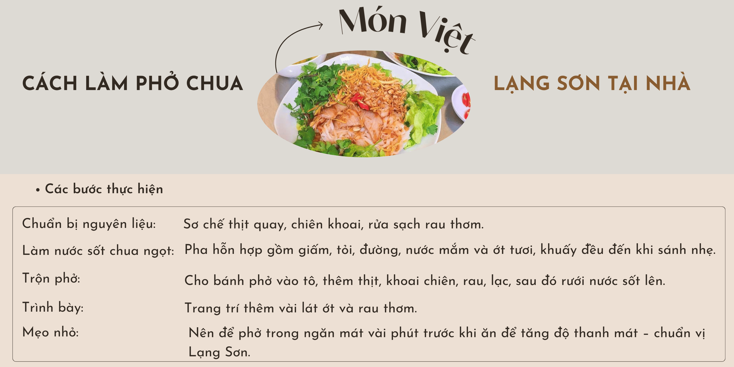 Cách làm phở chua Lạng Sơn tại nhà