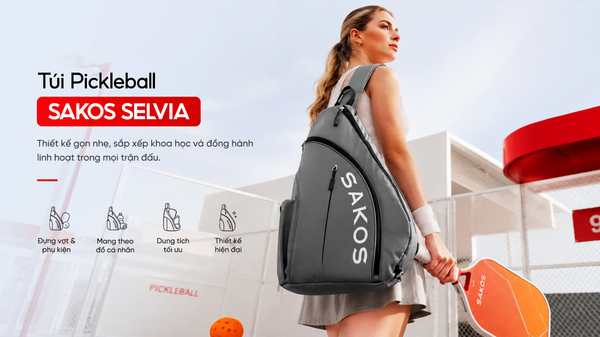 Túi pickleball Sakos Selvia mt
