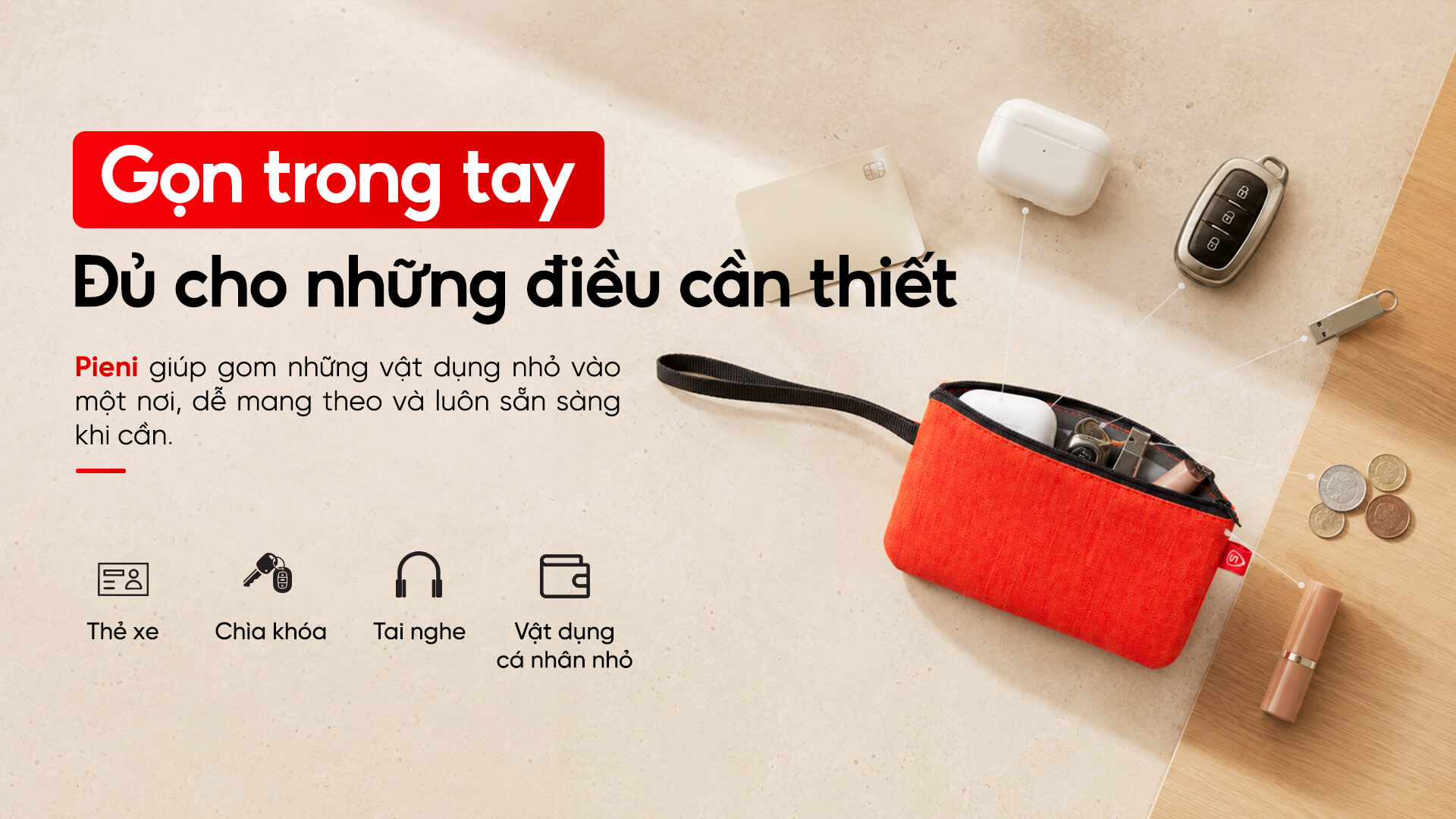 Túi phụ kiện Sakos Pieni