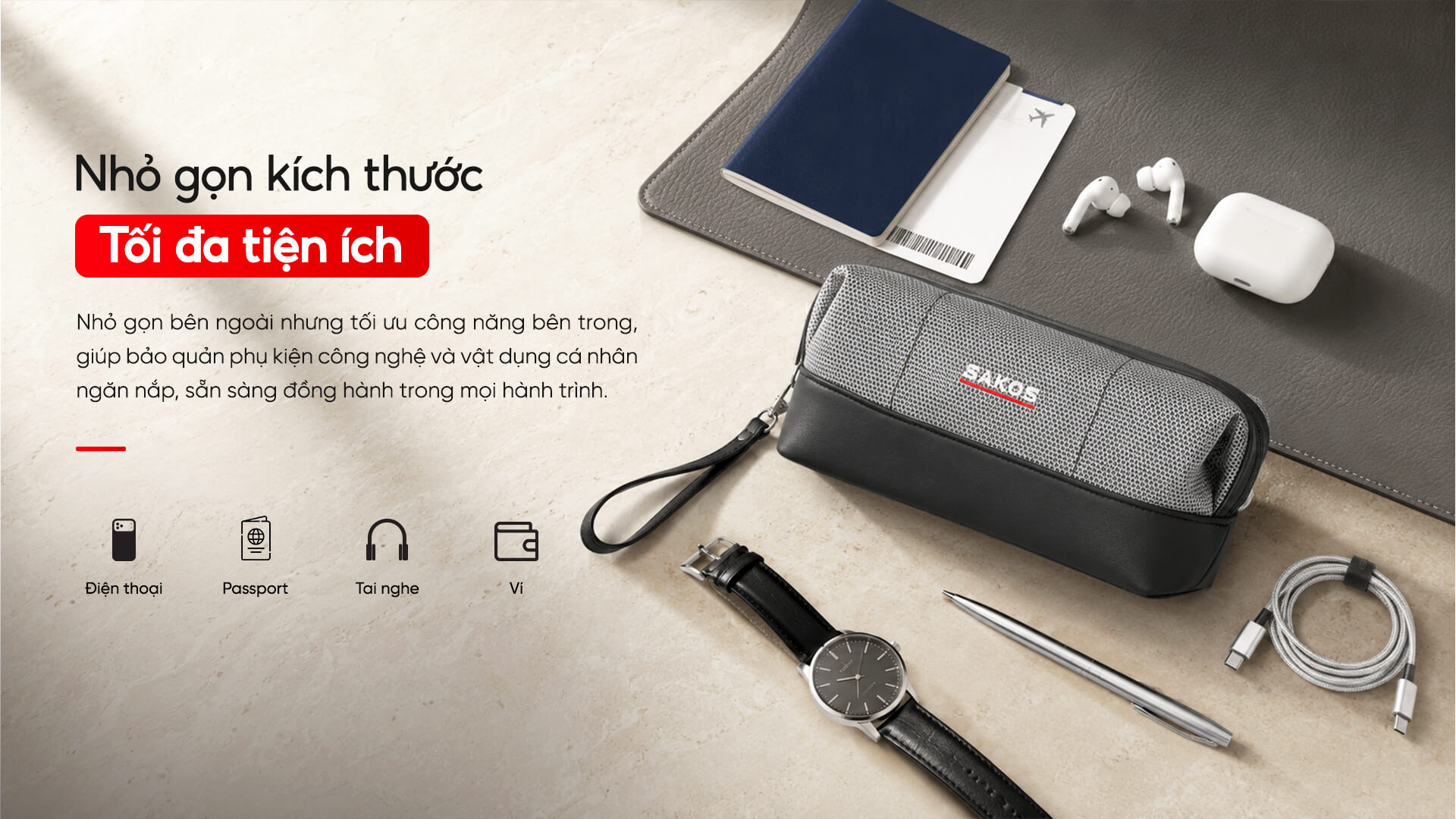 Túi phụ kiện Sakos Tasca 2
