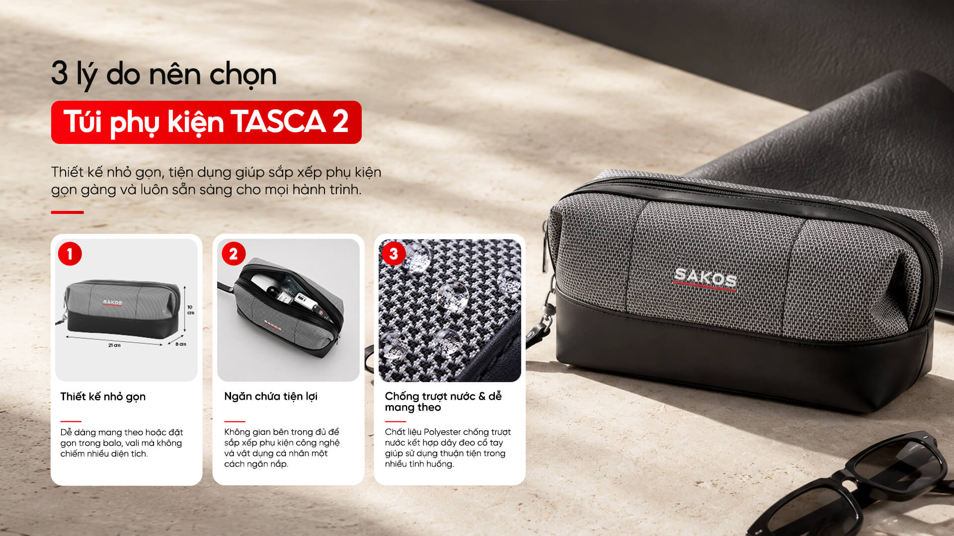 Túi phụ kiện Sakos Tasca 2