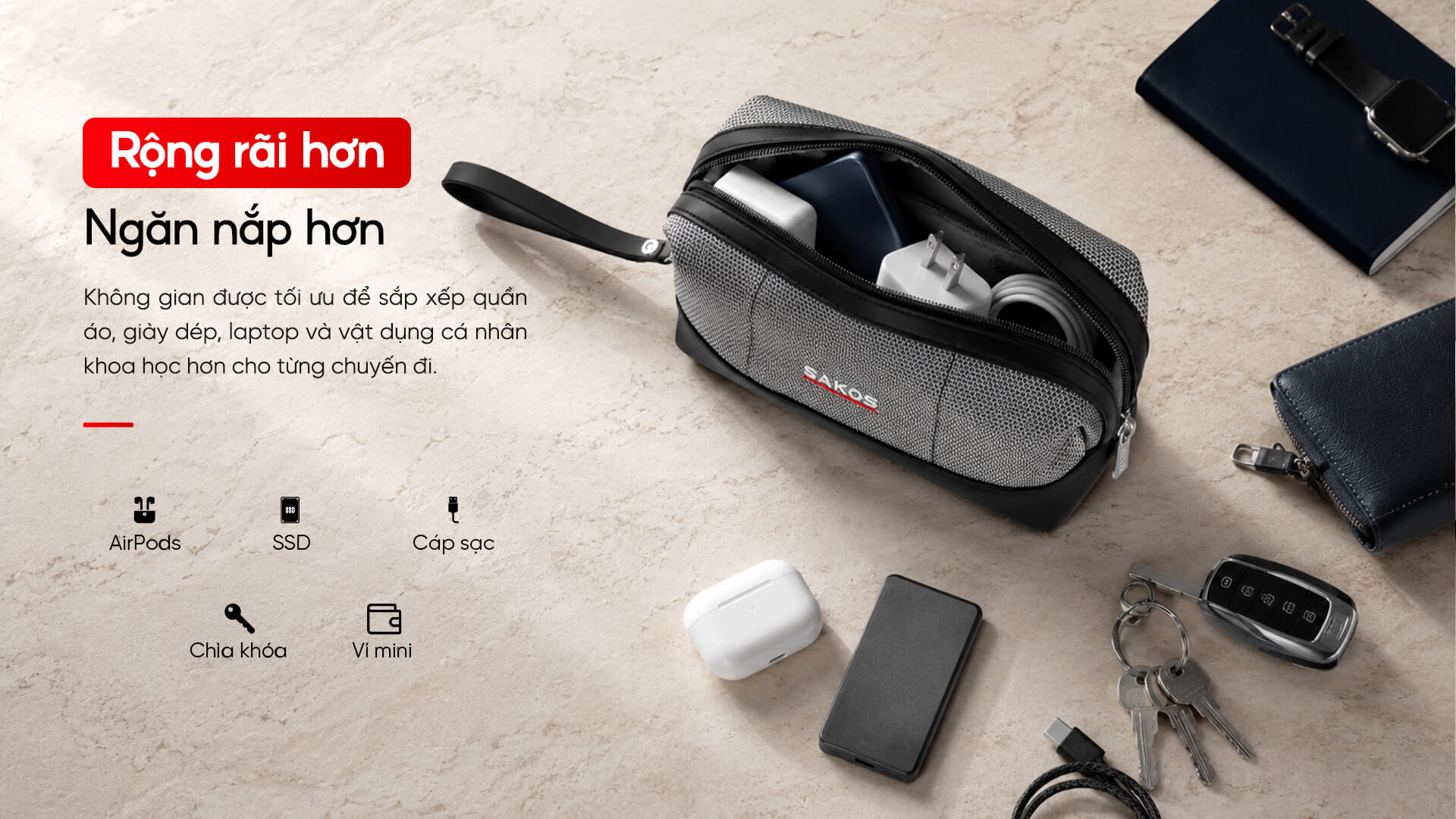 Túi phụ kiện Sakos Tasca 2