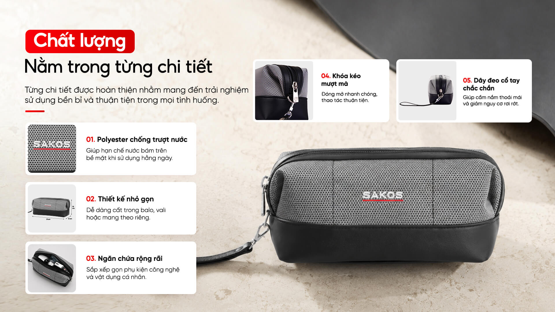 Túi phụ kiện Sakos Tasca 2