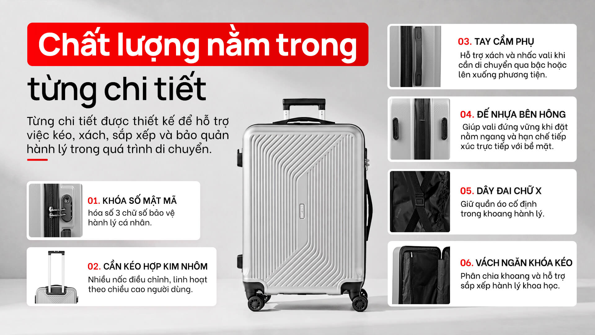 Vali kéo nhựa Stargo Windy