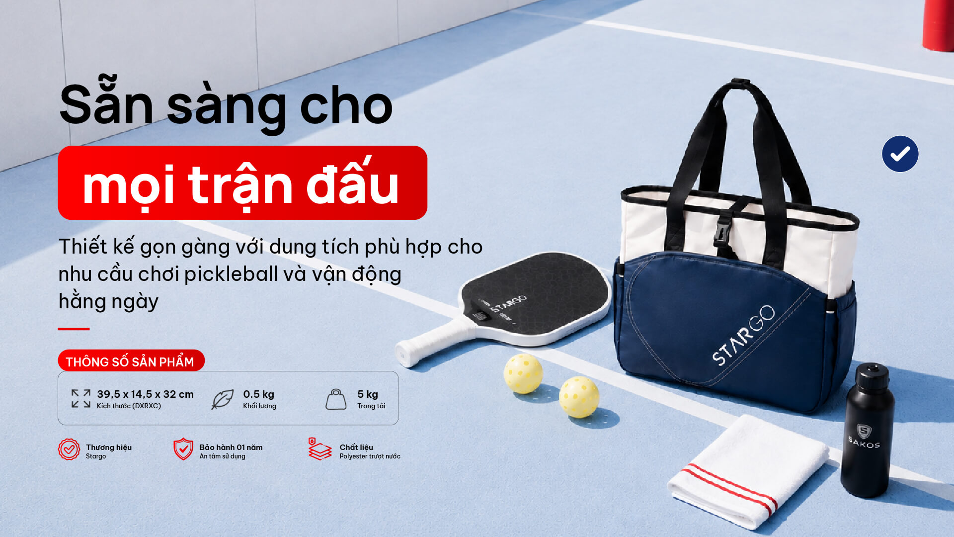 Túi Pickleball Stargo Velina