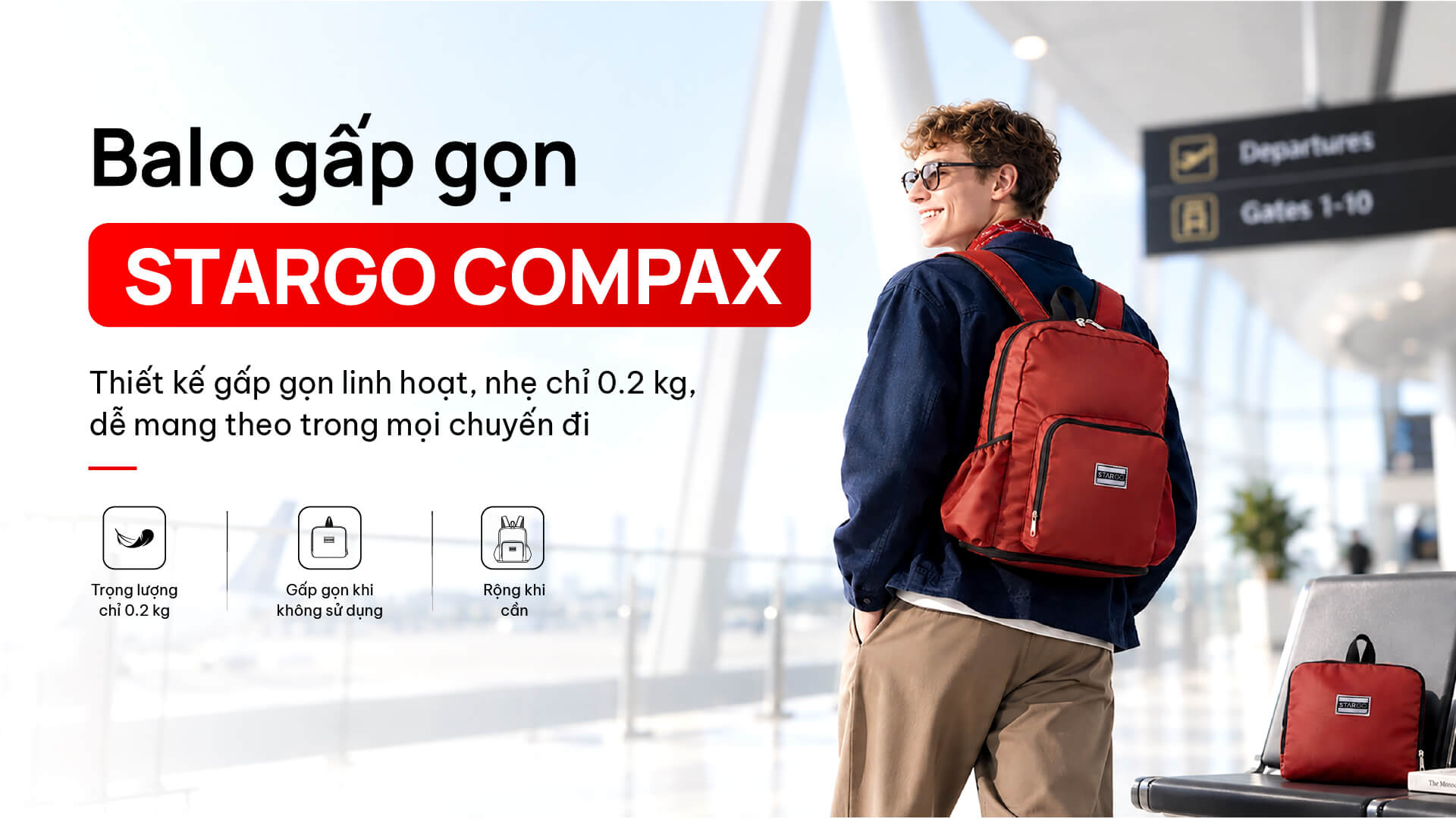 Balo gấp gọn Stargo Compax