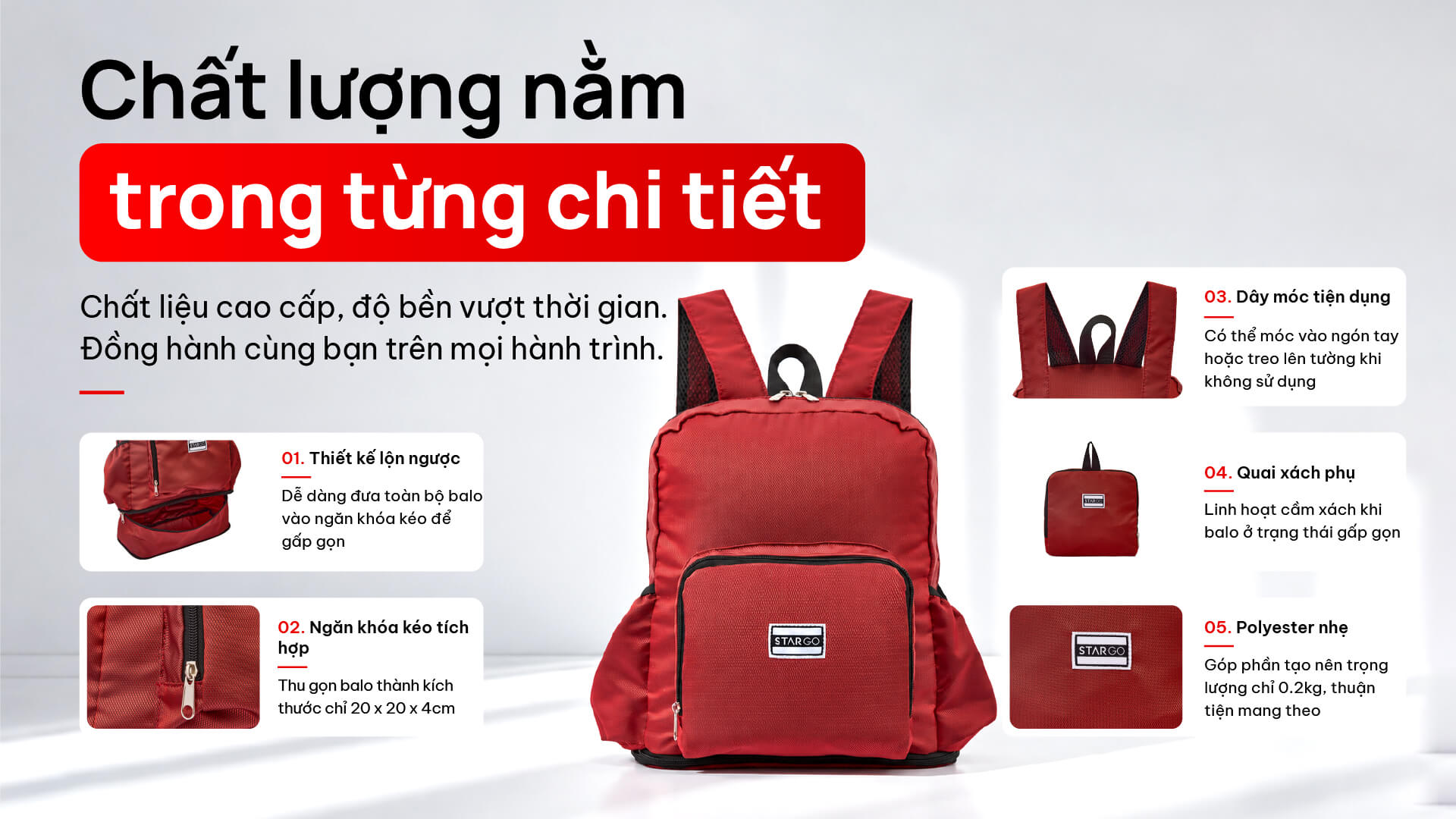 Balo gấp gọn Stargo Compax