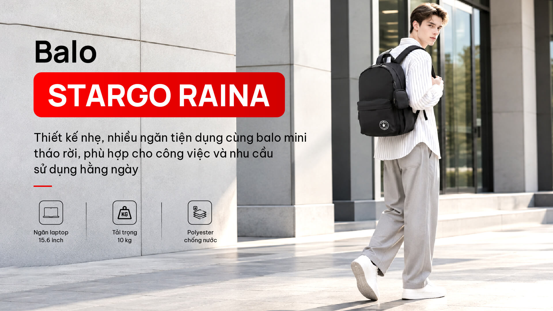 Balo laptop Stargo Raina