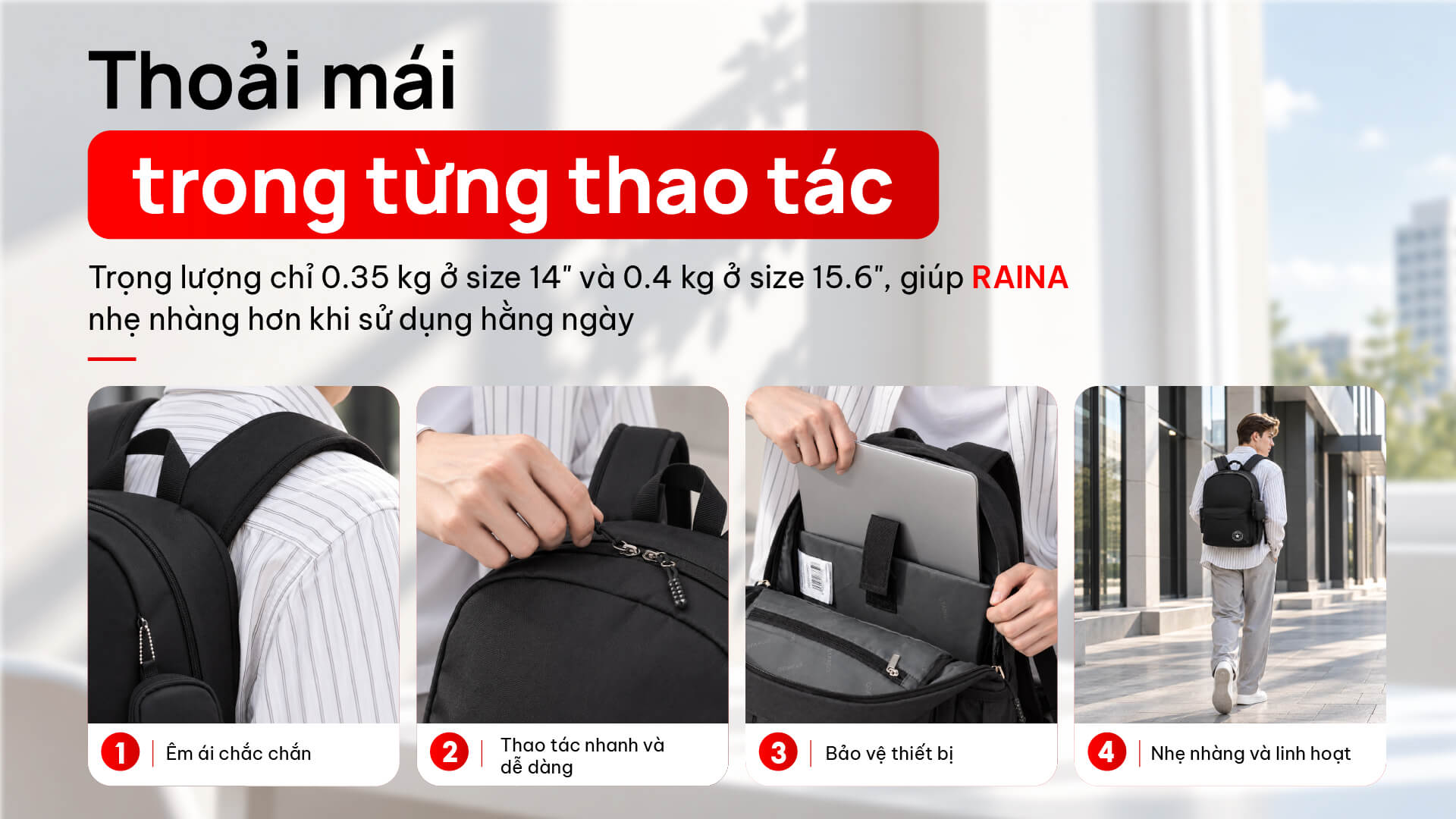 Balo laptop Stargo Raina
