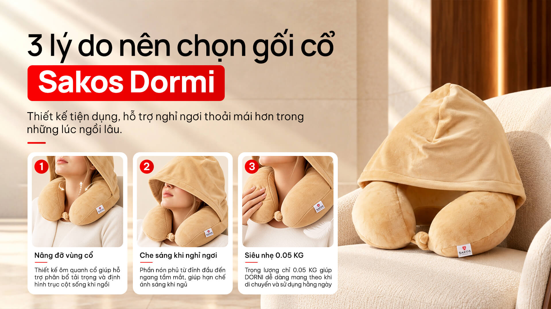 Gối cổ Sakos Dormi