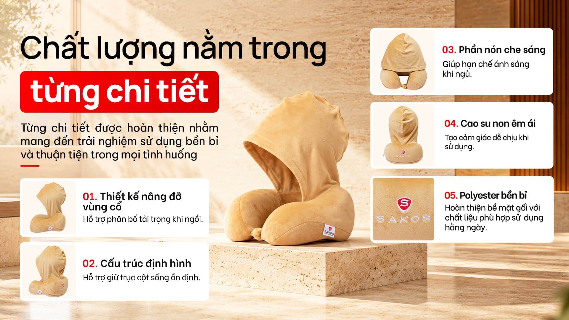 Gối cổ Sakos Dormi