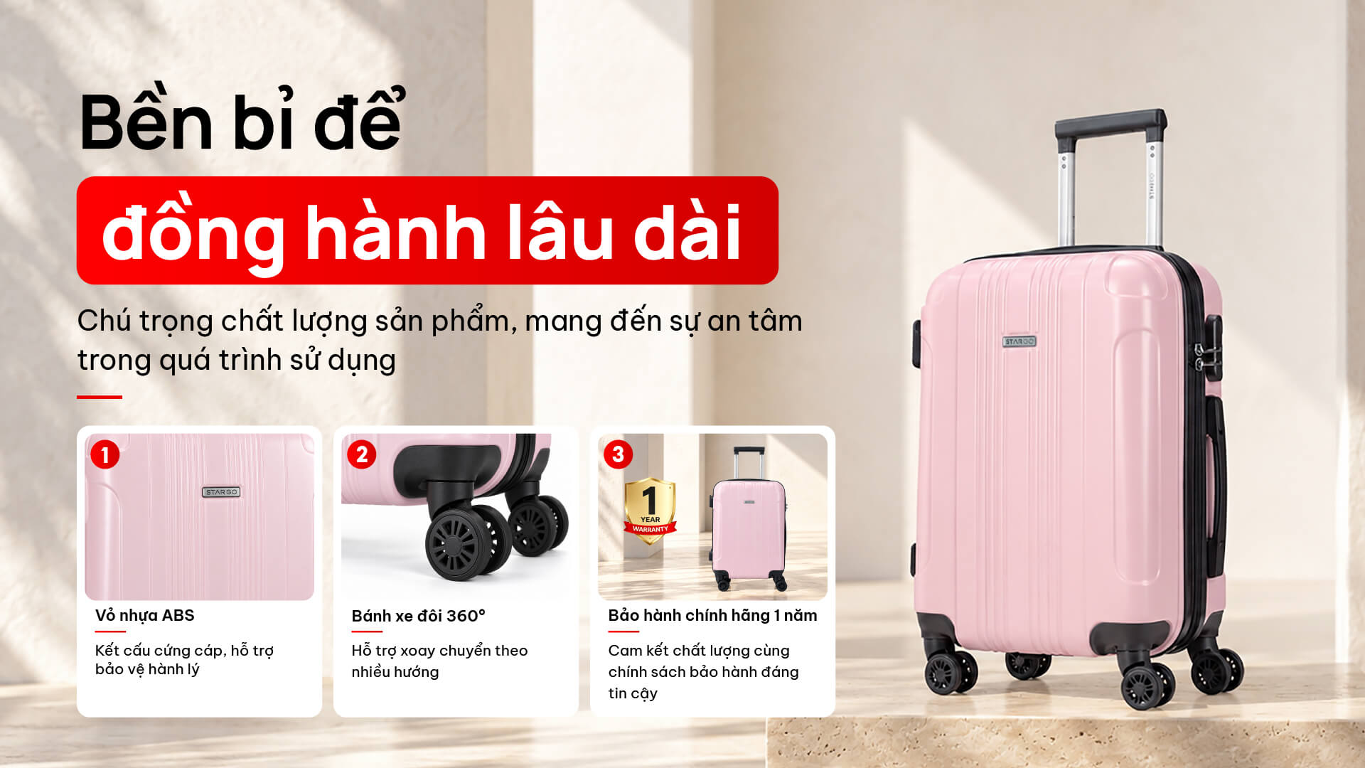 Vali kéo nhựa Stargo Elio