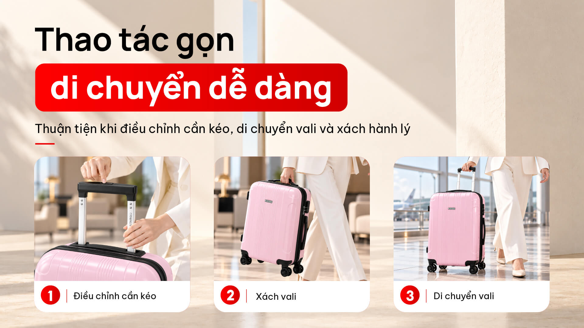 Vali kéo nhựa Stargo Elio